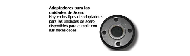 adaptadores para las unidades de acero